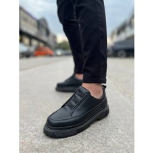 KB-703 Kuback Kömür Cilt Lastikli Günlük Erkek Ayakkabı