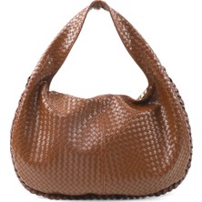 SHAKA Taba SHK311 Örgü Desenli Suni Deri,fermuarlı,tek Bölmeli ,astarlı,el,kol ve Omuz Çantası