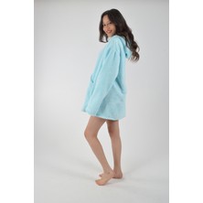 Welsoft Kapüşonlu Giyilebilir Tv Battaniyesi 1 Adet Unisex Peluş Oversize Panço Sabahlık