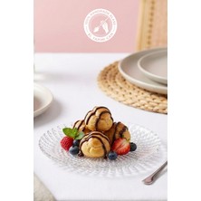 Glamis Selen Concept Tesbih Model Orta Boy El Yapımı Cam Servis ve Pasta Tabağı