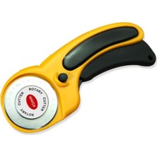 Normadia Sarı Kırkyama Patchwork Makası Bıçağı 45MM, El Işleri Için Uygun
