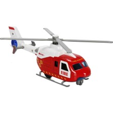 Sunman Çek Bırak Metal Helikopter 20 cm - Kırmızı