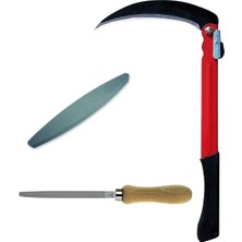 Normadia Çok Amaçlı Katlanabilir Tırpan ve Eğe Seti, Bahçe Bakım Için 3 Parça