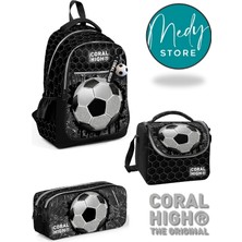 Coral High Futbol Desenli 3’lü Okul Çanta Seti