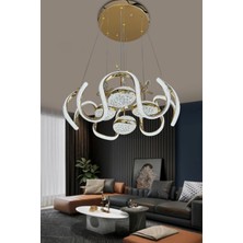 G-Light Eliza 4’lü Simli 3 Renk LED Sarkıt Avize – Modern Salon & Oturma Odası