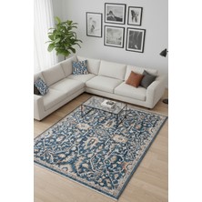 GÜLCEM HOME Vintage, Etnik Desenli Sanatsal Cross Dokuma Salon ve Oturma Odası Halısı