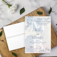 Seyhan Davetiye Beyaz Zarflı Davetiye Düğün - Nişan - Kına - Nikah (250ADET)