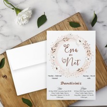 Seyhan Davetiye Beyaz Zarflı Davetiye Düğün - Nişan - Kına - Nikah (250ADET)
