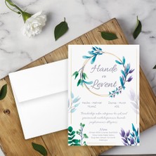 Seyhan Davetiye Beyaz Zarflı Davetiye Düğün - Nişan - Kına - Nikah (250ADET)