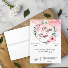 Seyhan Davetiye Beyaz Zarflı Davetiye Düğün - Nişan - Kına - Nikah (250ADET)