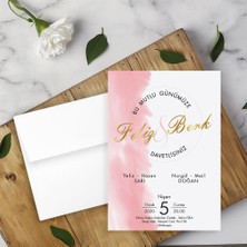 Seyhan Davetiye Beyaz Zarflı Davetiye Düğün - Nişan - Kına - Nikah (250ADET)