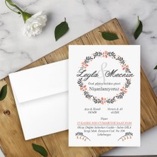 Seyhan Davetiye Beyaz Zarflı Davetiye Düğün - Nişan - Kına - Nikah (250ADET)