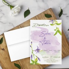 Seyhan Davetiye Beyaz Zarflı Davetiye Düğün - Nişan - Kına - Nikah (250ADET)