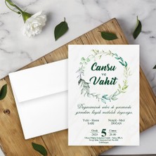 Seyhan Davetiye Beyaz Zarflı Davetiye Düğün - Nişan - Kına - Nikah (250ADET)