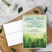 Seyhan Davetiye Beyaz Zarflı Davetiye Düğün - Nişan - Kına - Nikah (250ADET)