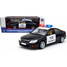 Nasyonel Toys 1:18 Polis Arabası Oyuncak | Işıklı Sesli Metal Gövdeli Çek Bırak Polis Aracı