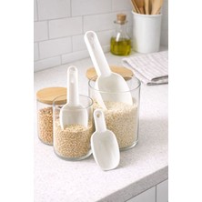 3 Boy Erzak Küreği/kaşığı- Beyaz