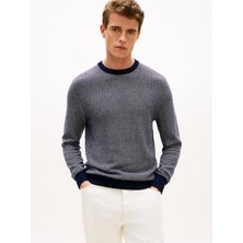 Tommy Hilfiger MW0MW41319 Pima Ctn Cash Herringbone Crew Erkek Kazak