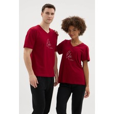 Kly Sevgililer Günü Valentine's Day Yeni Sezon Konsept Kadın Erkek 2 Li Pijama Takımı Çiftlere Özel