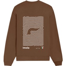 The Lucid Lab Imola Circuit Artwork Oversize Sweatshirt - Kahverengi
