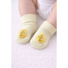 Greenmoon Figürlü Bebek Çorap %100 Pamuk Kaydırmaz Taban