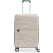 Piel Lino Pıel Lıno Kabin Boy Polipropilen Valiz PL015239-S Beyaz-Mavi