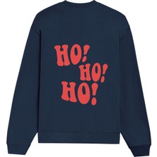 The Lucid Lab Ho Ho Ho Oversize Sweatshirt - Lacivert