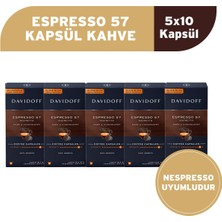 Tchibo Davidoff Espresso 57 Ristretto Kapsül Kahve 5X10 Adet - Nespesso Uyumludur