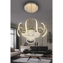 G-Light Arya Xl Kristal Cam 4 Top Modern Sarkıt LED Avize