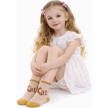 Gigi Giyim Yazı Detaylı Kız Çocuk Soket Çorap