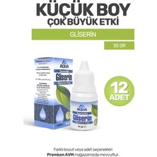Aquamed (12 Adet) Gliserin 35 gr | Saf, Damlalıklı, Çok Yönlü Kullanım, Nemlendirici ve Cilt Bakım Ürünü