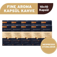 Tchibo Davidoff Fine Aroma Espresso Kapsül Kahve 10X10 Adet - Nespesso Uyumludur