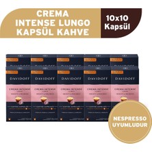 Tchibo Davidoff Crema Intense Lungo Kapsül Kahve 10X10 Adet - Nespesso Uyumludur