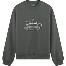 The Lucid Lab Hotdog Oversize Sweatshirt - Antrasit