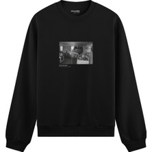 The Lucid Lab Keith Richards Montauk New York 1975 Oversize Sweatshirt - Siyah