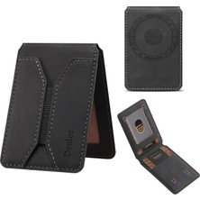 Alstrap iPhone 12 13 14 15 16 17 Uyumlu Manyetik Kartlık Pu Deri Ince Tasarım 5 Kart Kapasite