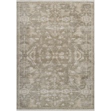 Akbel Halı Lorenda Lo 8441 Bej - Vintage Eskitme Yumuşak Dokulu, Antibakteriyel, Kaymaz Saçaklı Halı