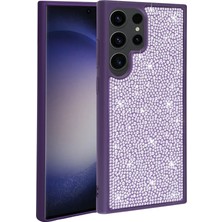 ZM Store Galaxy S23 Ultra Uyumlu Kılıf Işıltılı Parlak Taşlı Tasarım Ston Kapak