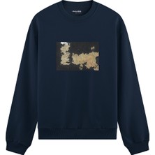 The Lucid Lab Game Of Thrones Map Oversize Sweatshirt - Lacivert
