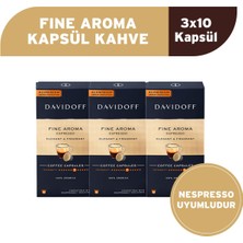 Tchibo Davidoff Fine Aroma Espresso Kapsül Kahve 3X10 Adet - Nespesso Uyumludur