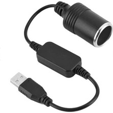 Powermaster PM-5726 USB 2.0 Siyah 5 Volt 2 Amper To 12 Volt 800mAh Araç Çakmaklığına Çevirici