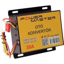 Powermaster PM-8202 24V Dc / 12V Dc 30 Amper Oto Konvertör