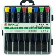 Baku BK-6108 8in1 Hassas Tornavida Seti (1.5-1.2-0.8--T3-T4-T5-T6)