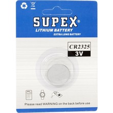 Supex CR2325 3 Volt Lityum Pil Tekli