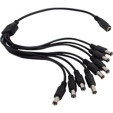PowerMaster PM-6068 DC Adaptör Kablo Çoklayıcı 8 Erkek Çıkışlı 35cm 5.5x2.5mm