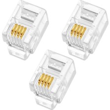 OEM PowerMaster PM-1594 RJ9 4P/4C İnce Telefon Jack Soketi (100'Lük Paket)