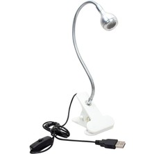 Ledon PowerMaster PM-20042 COB LED Akrobat Mandallı USB 6500K Beyaz Masa Lambası