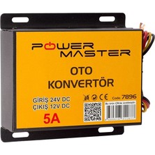 PowerMaster PM-7896 24-12 Volt 5 Amper Oto Konvertör Voltaj Düşürücü