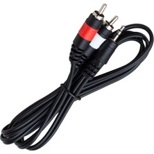 Powermaster PM-4283 2 RCA 3.5 Mm Stereo 1.5 Metre Kablo