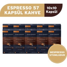 Tchibo Davidoff Espresso 57 Ristretto Kapsül Kahve 10X10 Adet - Nespesso Uyumludur